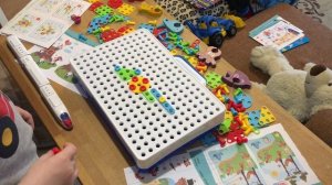 ВЕРТОЛЁТ. Развивающий конструктор - мозаика Creative magic. Детский шуруповёрт.