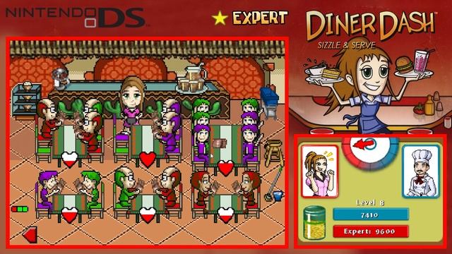 Diner Dash: Sizzle & Serve (Nintendo DS) - 1080p60 HD Walkthrough Part 4 - Mexican, Level 6 to 10 смотреть онлайн