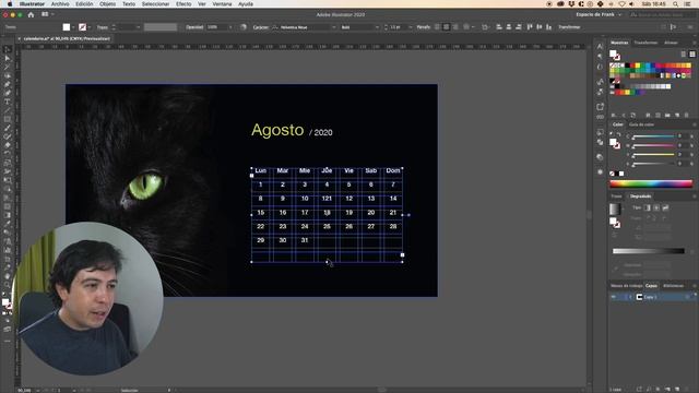 Cómo diseñar un calendario en Illustrator смотреть онлайн
