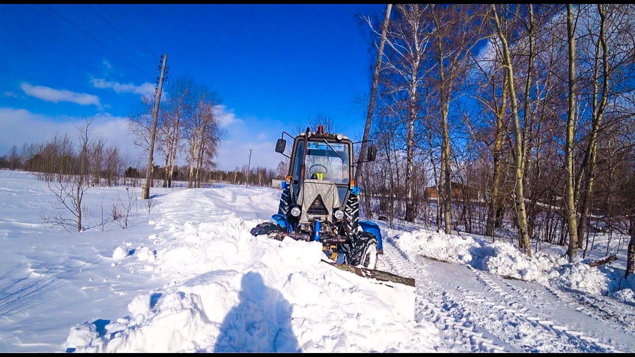 Чистим ночью, чистим днем! МТЗ 82 1 на дороге! смотреть онлайн