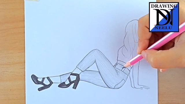How to draw easy Girl sitting || Easy drawing for beginner || Pencil drawing || Girl drawing easy смотреть онлайн