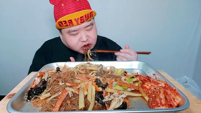 직접 만든 잡채 25인분 리얼사운드 먹방 Japchae ASMR MUKBANG Eating Sound 만능방송 manneung смотреть онлайн
