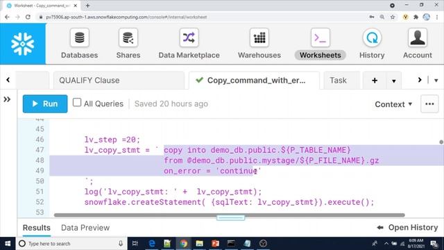 18. How to log error rows into error table using copy command from Snowflake Stored Procedure? смотреть онлайн