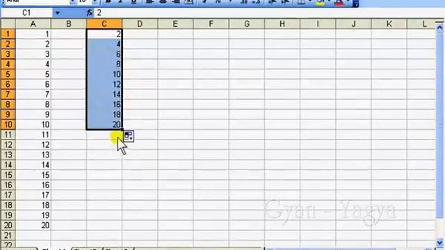 MS Excel 2003 Tutourial in Hindi / Urdu : Autofill Series of Numbers, Day, Month & Date - 2 смотреть онлайн