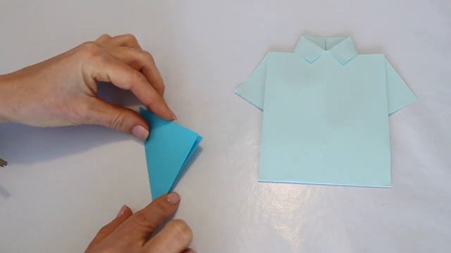 Оригами. Рубашка с галстуком из бумаги.Camisa y corbata Origami.DIY Shirt and tie origami. смотреть онлайн