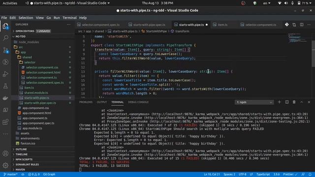 Unit testing in angular. TDD screencast. смотреть онлайн