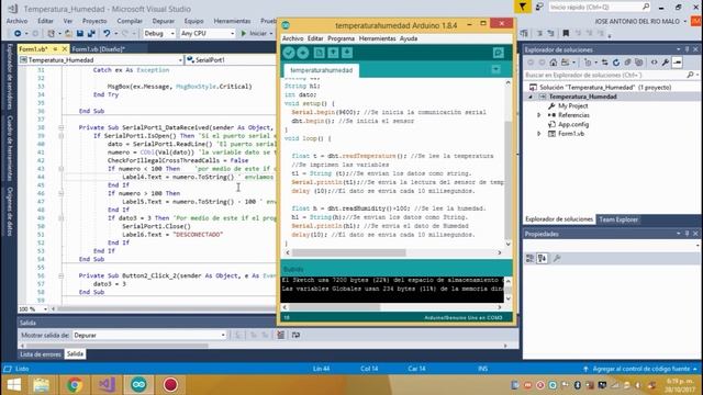 Visual Studio 2017 y Arduino Temperatura - Humedad смотреть онлайн