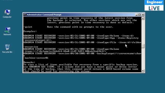 Restore Data via WBADMIN command in Windows Server 2008 смотреть онлайн
