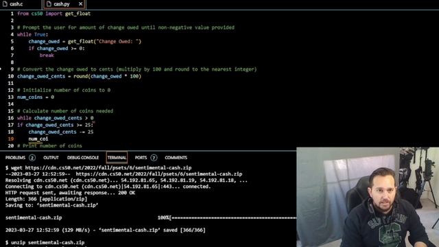 CS50 Cash.py - Problem Set 6 - Cash Python Solution 2023. (Beginners Guide) смотреть онлайн