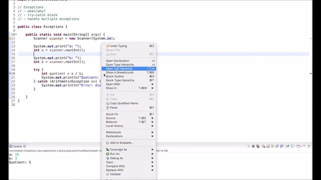 Java Tutorial: Exceptions - The try-catch Block смотреть онлайн
