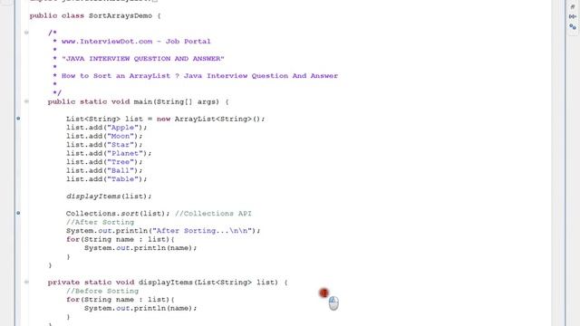 HOW TO SORT AN ARRAYLIST IN JAVA смотреть онлайн