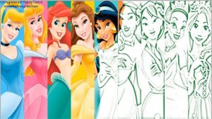 Disney Princesses 👑💖 Coloring Pages #8🎨🌷 Aurora🌷 Ariel👑 Принцессы Диснея Раскраска💖 Ариель #8💖