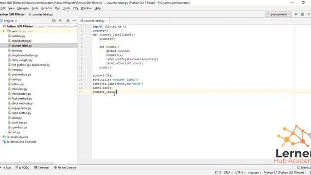 Python GUI: How to create a Counter Label in Python Using Tkinter Tutorial смотреть онлайн