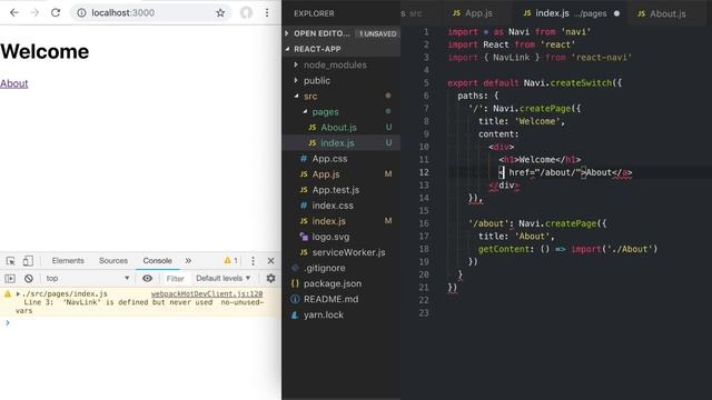 Routing with React and Navi смотреть онлайн