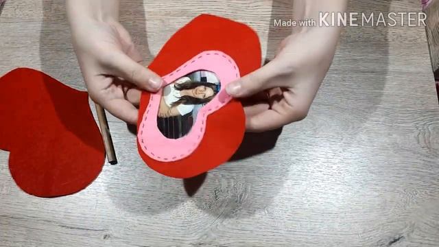 Подарок на 14 февраля. Делаем сердце из ткани с фотографией в подарок любимому. смотреть онлайн