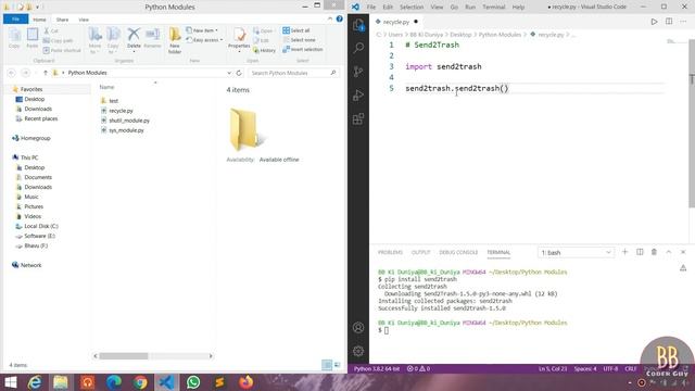 #4 - Send2Trash Module in Python | Send Deleted Files to Trash | Python Tutorial | Python Tutorials смотреть онлайн