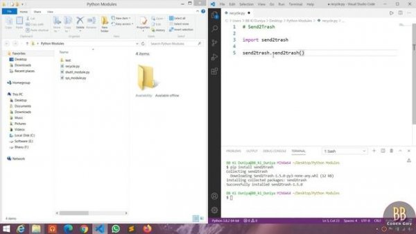 #4 - Send2Trash Module in Python | Send Deleted Files to Trash | Python Tutorial | Python Tutorials