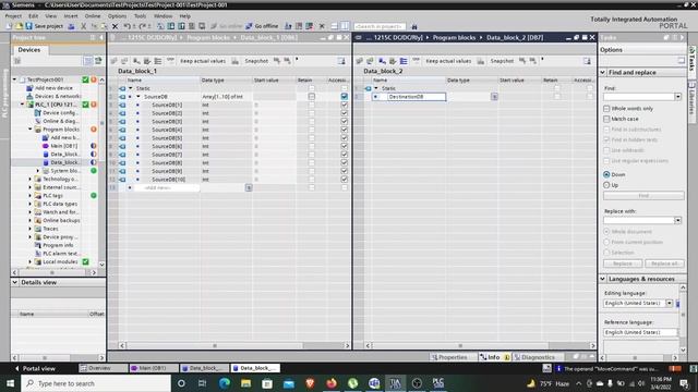 TIA Portal: Creating Data Block, Move Single Tag, Move Array of Tags смотреть онлайн