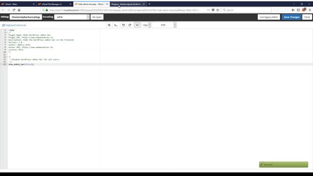 Plugout #2 WordPress admin bar elrejtése смотреть онлайн