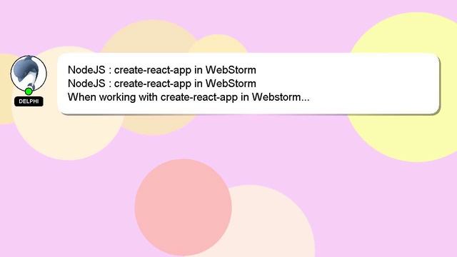 NodeJS : create-react-app in WebStorm смотреть онлайн