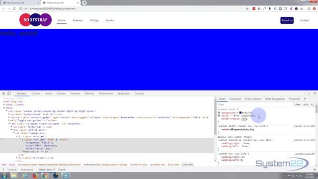 Bootstrap 4 Basics Split Menu Link Items Left And Right смотреть онлайн