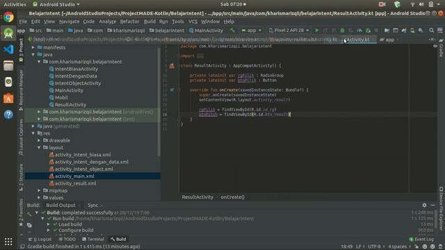 Tutorial Android Dengan Kotlin - 7. Intent dengan Feedback (Pemula) смотреть онлайн