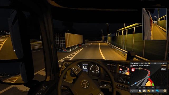 ETS2. Gameplay. Town Square - Milan. Christmas Winterland (auto Lullaby - 016)