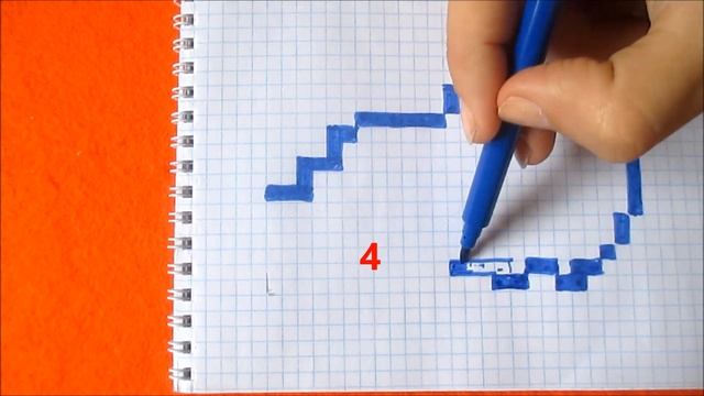 Кот Пушин Как нарисовать по клеточкам в тетради How to Draw Pusheen Cat смотреть онлайн