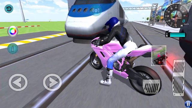 3D Driving Class Simulation - Super Bike Train Station Fuel Refuel In Front Of Super Train смотреть онлайн