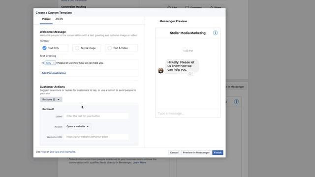 How To Create A Facebook Messenger Ad - JSON - ManyChat Tutorial смотреть онлайн