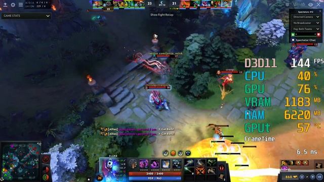 AMD Radeon RX 570 -- AMD Ryzen 3 3300X -- Dota 2 FPS Test смотреть онлайн