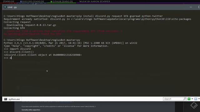 How To: Run Python Programs / Discord Bots ? PYTHON TUTORIAL German смотреть онлайн