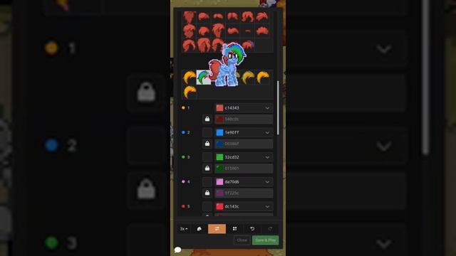 Как сделать Радугу Дэш в пони таун ||PONY TOWN|| смотреть онлайн