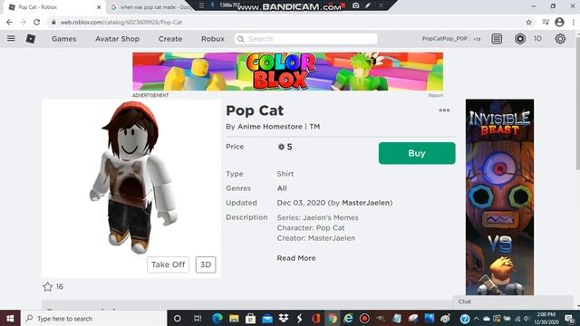 Making PopCat a Roblox Account! смотреть онлайн