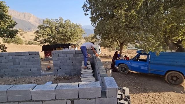 Mohammad's Return From The Village And The Completion Of The Nomadic House Wall