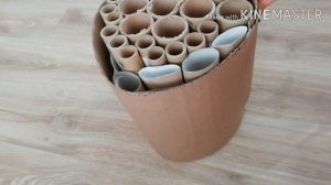 Пуфик своими руками из втулок.