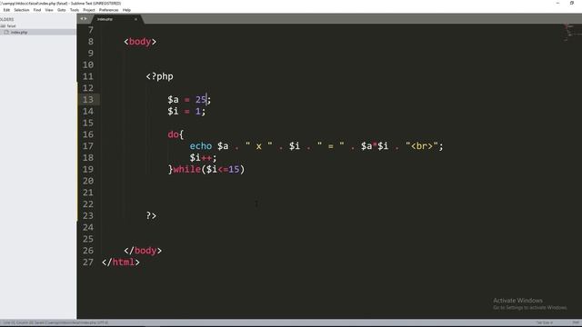 Lecture 14 - PHP Do While Loop смотреть онлайн
