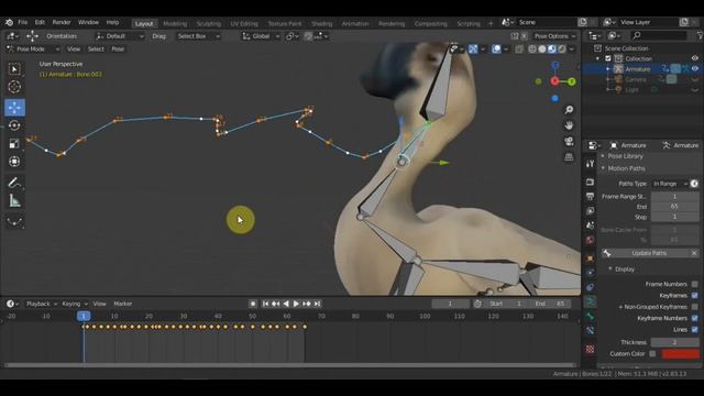 BLENDER 2.83 Пробую траекторию пути motion patch смотреть онлайн