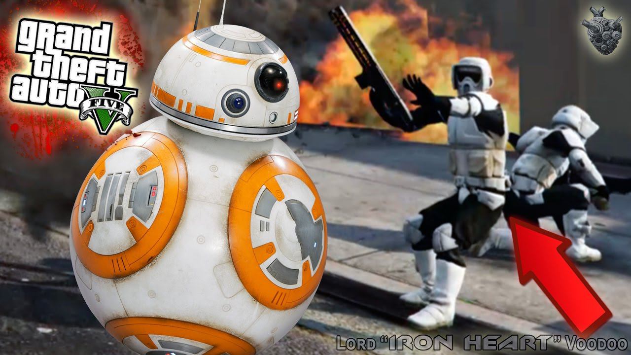 GTA V! ЗВЁЗДНЫЕ ВОЙНЫ В ГТА5! ДРОИД ШАР BB-8 ПРОТИВ АРМИИ КЛОНОВ! ОБЗОР МОДА GTA 5 MODS [ГТА 5 МОДЫ] смотреть онлайн