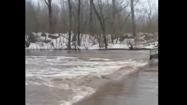 Затопило мост около Каргалы. Видео: очевидцы смотреть онлайн
