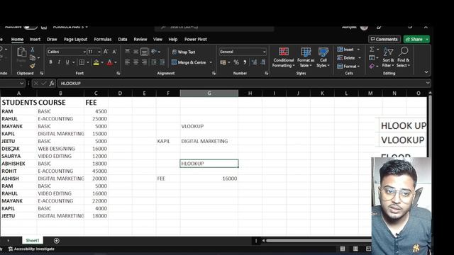 part-20 |Vlookup | Hlookup | floor | ceiling | formula tab | ms excel смотреть онлайн
