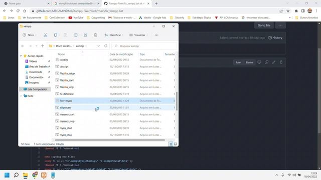 Error MySQL Shutdown Unexpectedly - Erro no XAMPP - .bat Reparo Automático смотреть онлайн
