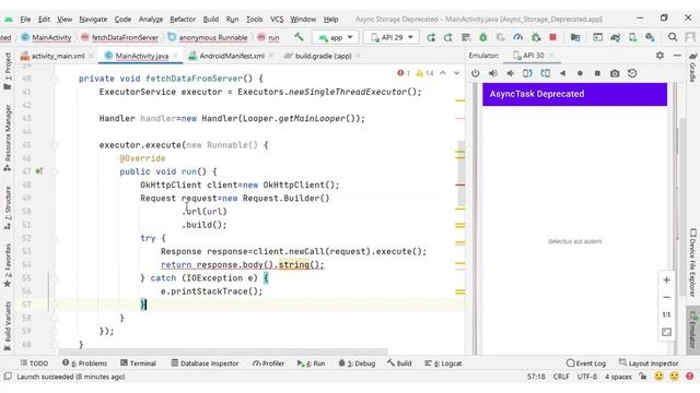 AsyncTask Deprecated | Android Tutorial смотреть онлайн