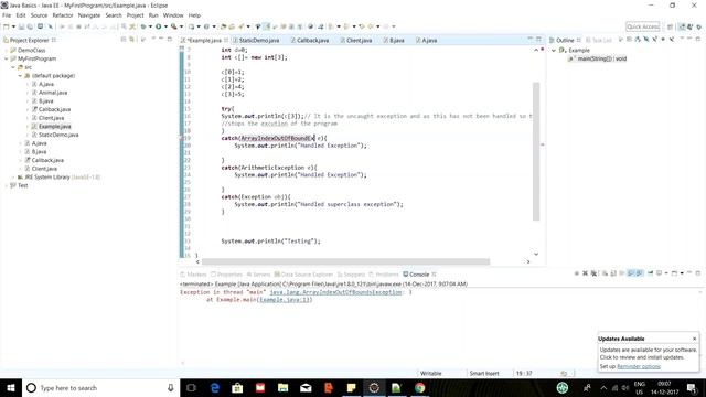 Java 8 --abstract class,interface,exception handling смотреть онлайн