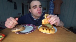 МУКБАНГ/АСМР ВЫПЕЧКА - БУЛОЧКИ, ВАТРУШКИ/ ВАРЕНЬЕ С ВОДОЙ/ДЕСЕРТ/СЛАДОСТИ/ EATING/ASMR/Mukbang#334