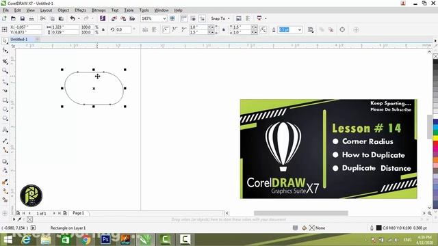 How to Duplicate objects & Corner Radius in CorelDraw | اردو / हिंदी | Lesson # 14 смотреть онлайн