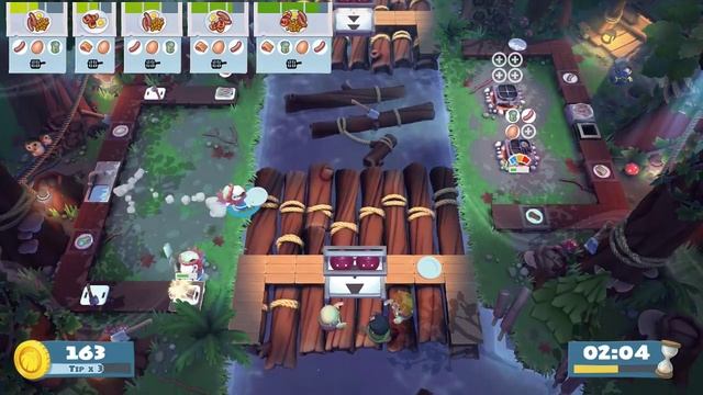 Overcooked 2! Campfire Cook Off Level 2-4 | 3 Stars | Single Player смотреть онлайн