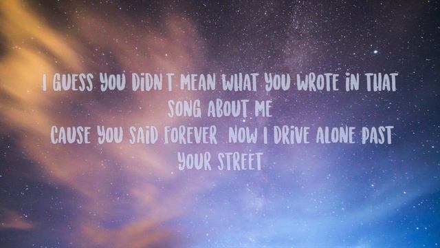 Olivia Rodrigo- Drivers License Lyrics