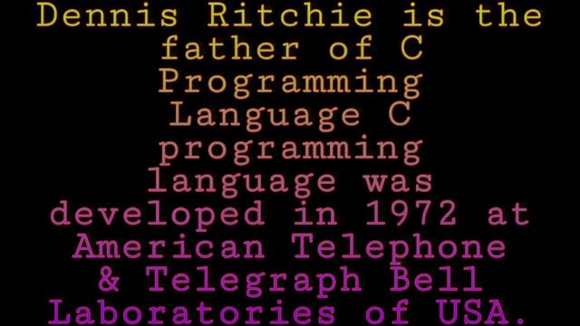 WHO IS THE FATHER OF C PROGRAMMING LANGUAGE смотреть онлайн