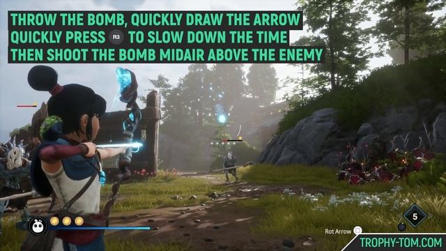 Kena: Bridge of Spirits - Sharpshooter ? Defeat an enemy by shooting a Bomb midair - Trophy Guide смотреть онлайн